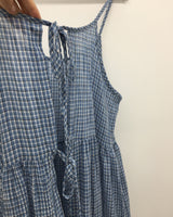 Backless plaid one-piece (2color)