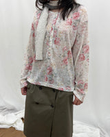Flower Button Long Sleeve (2colors)