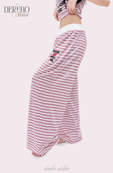 Love Me Stripe Tube Top Sweatpants Set (SET)