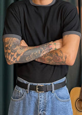 Waffle-Knit Short-Sleeve T 4COLOR