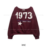 Benki Vintage One-Shoulder Sweatshirt
