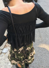 MESH SHIRRING TOP