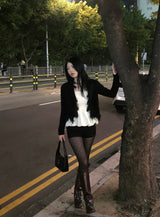 Tweed Fringe Cardigan Jacket