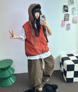 ソフティ💍レオパードコーデュロイバルーンロングパンツ 🤎💚2カラー