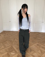 コルティンピグメントワイドパンツ