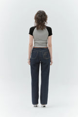 KIRSH PLAIN COOL STRAIGHT FIT DENIM PANTS - INDIGO BLUE 