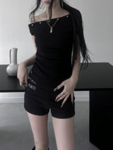 eyelet le mans short sleeves