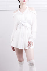 Munin off-shoulder one-piece + shorts set