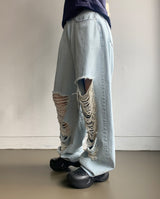 Elon damaged wide Jeans