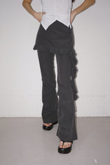 cool frill layered skirt bendable pants