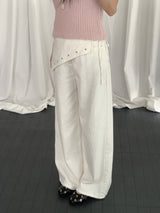 Nelson Studded Wide Straight Pants
