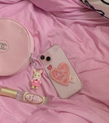 ハートラベルフォンケース (PINK)