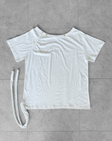 MELT BUTTON OFF-SHOULDER T-SHIRT