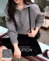 [MADE] Mion semi- zip-up knitwear