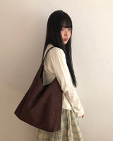Lean Suede Shoulder Bag (pouch set)
