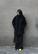  PLEATS WRAP BUTTON SKIRT
