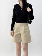 Agnelli 3/4 pintuck shorts