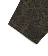 Curved Leopard Pants - Khaki