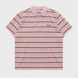 ストライプロゴピケハーフTシャツ
