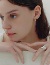 26SS★ H Edition (W) Volume Core Earrings