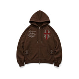 Nickel 26 Cross Floral Hoodie Zip-Up