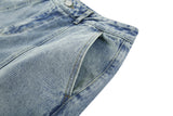 斜め切りワイドデニムパンツ / Diagonal cut wide denim pants