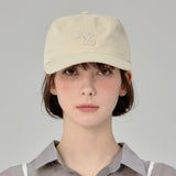 Leaf VZ Monogram Twill Pillbox Cap / Beige 