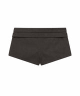 2 belt shorts (brown)
