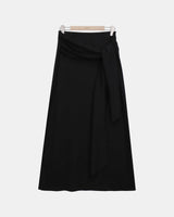 Erion Tie Shirred Long Skirt