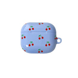 cherry glossy airpods case(conflower blue)