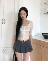 ミュード レース スリム 7分袖 Tシャツ
