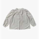 CHECK PATTERN BLOUSE  (LightBeige)