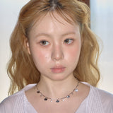 butterfly cubic necklace silver