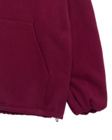 25FW WOVEN QUILTING WIDE HOODIE WINE