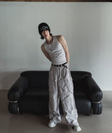 Post multi pocket cargo pants