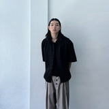 ブラック ライン ストラクチャー シャツ