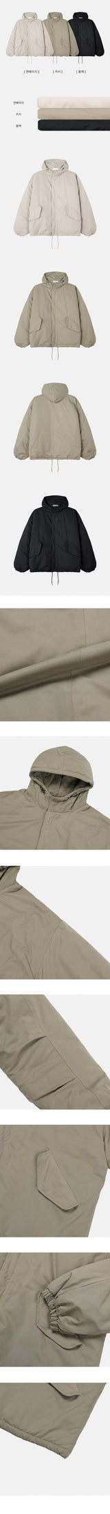 Lennet high neck hooded padded jumper