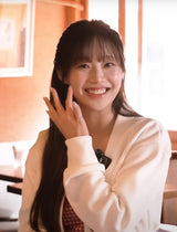[Worn by Chuu] Half Round Cubic Zirconia 925 Silver +Rhodium plating Ring R059-02H