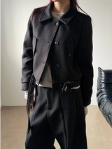 High neck short coat(2color)