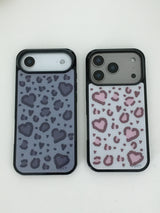 F.heart leopard case (navy)