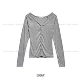 [U-BASIC] Etna slim button cardigan
