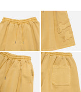 24FW APPLIQUE LOGO PIGMENT SHORT PANTS LIGHT PINK