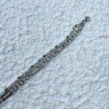 White Stone Double Chain Bracelet