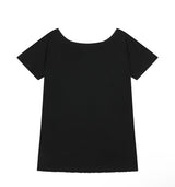 ROZIT HEART CROSS HOTFIX ONE SHOULDER HALF T