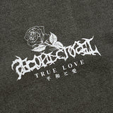 "TRUE LOVE" PRINTED S/S WASHED T-SHIRT