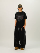 LU Gradation Vintage Printing 1/2 T