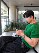  Jake Summer Daily Silket Hachi Round Short Sleeve Knit