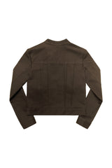 PINTUCK COTTON JACKET (BROWN)