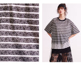 Lace Stripe Mix Slim Fit T-Shirt