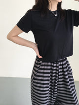 デイリークロップ半袖Tシャツ (10c)